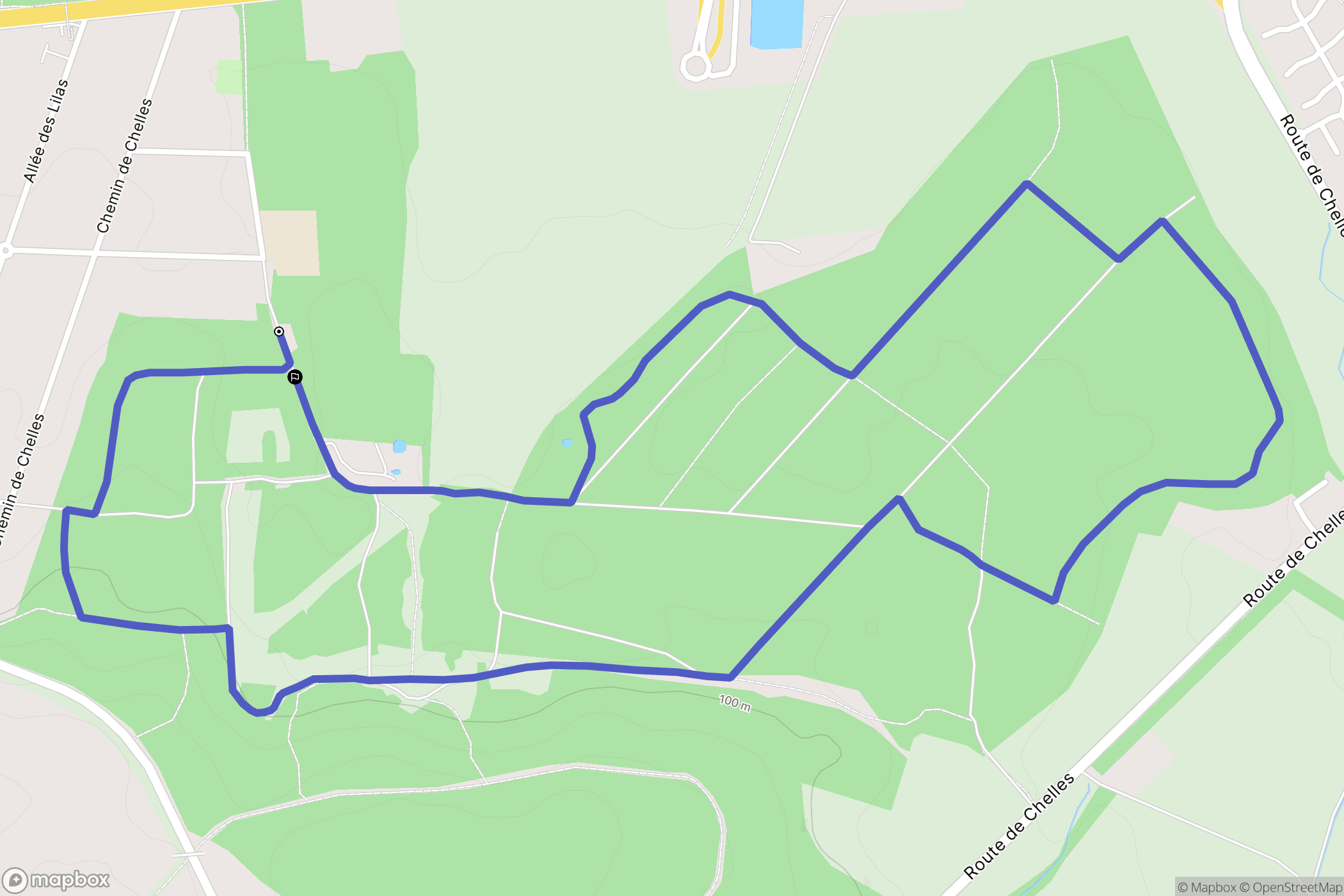 Claye-Souilly : carte du parcours de randonnée - France