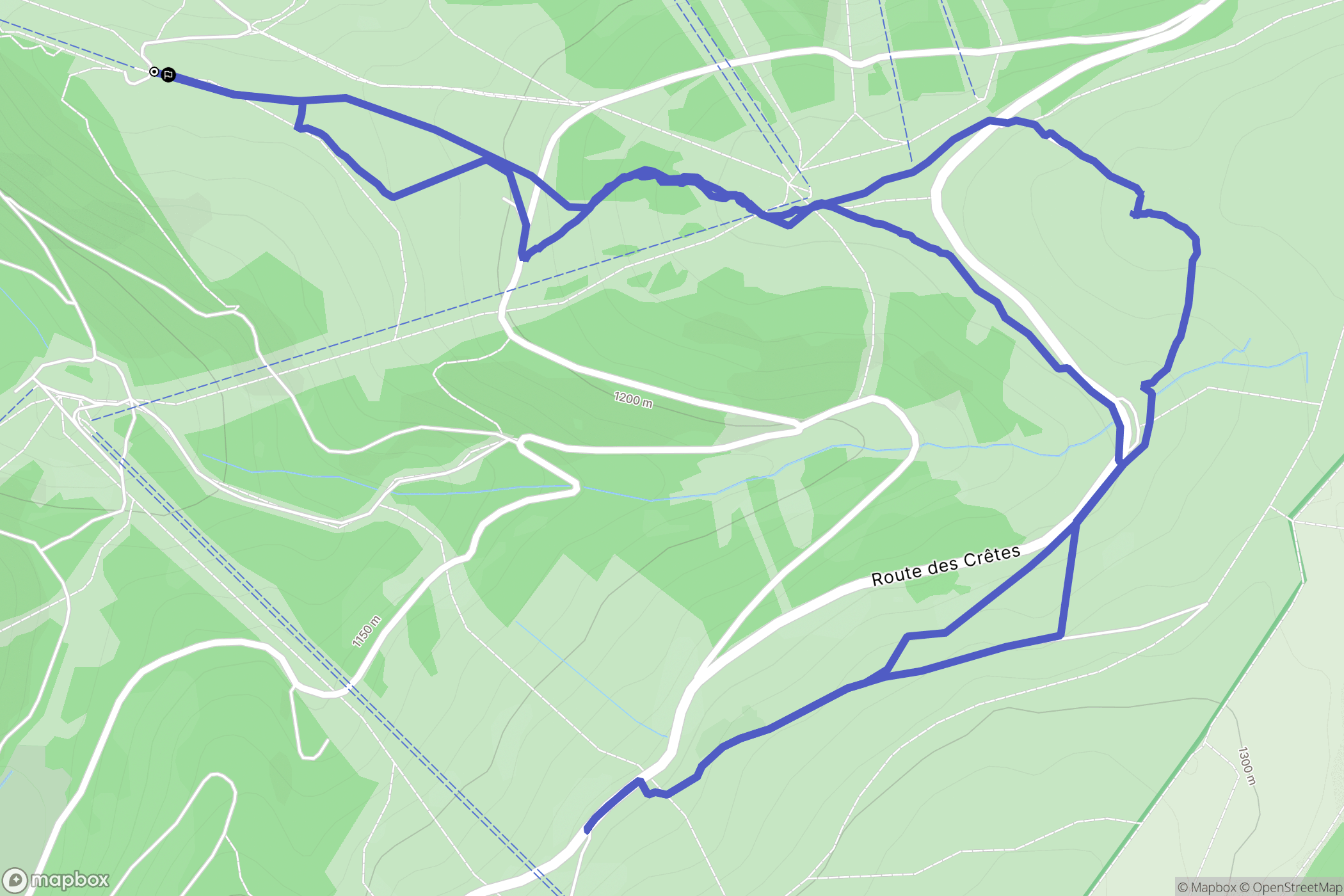 La Bresse : carte du parcours de randonnée - France