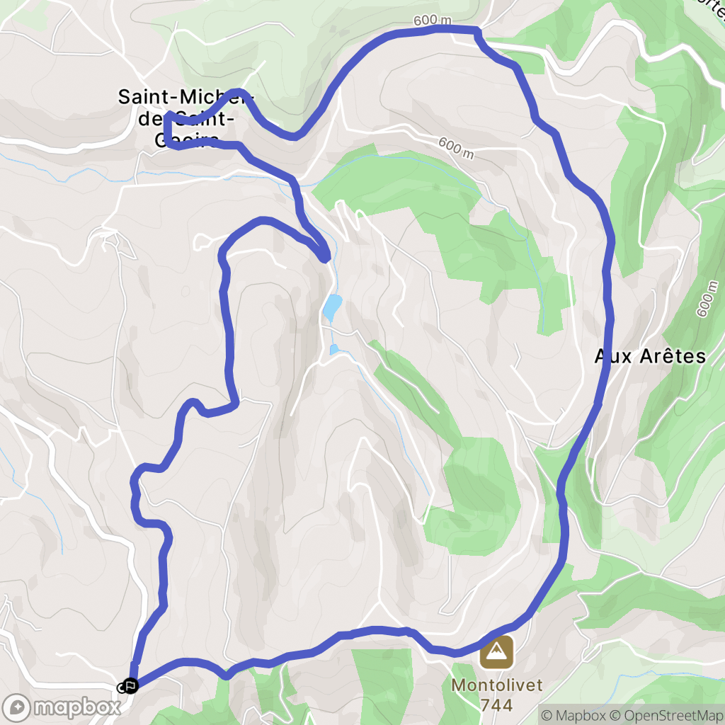 Brion : carte du parcours de randonnée - France