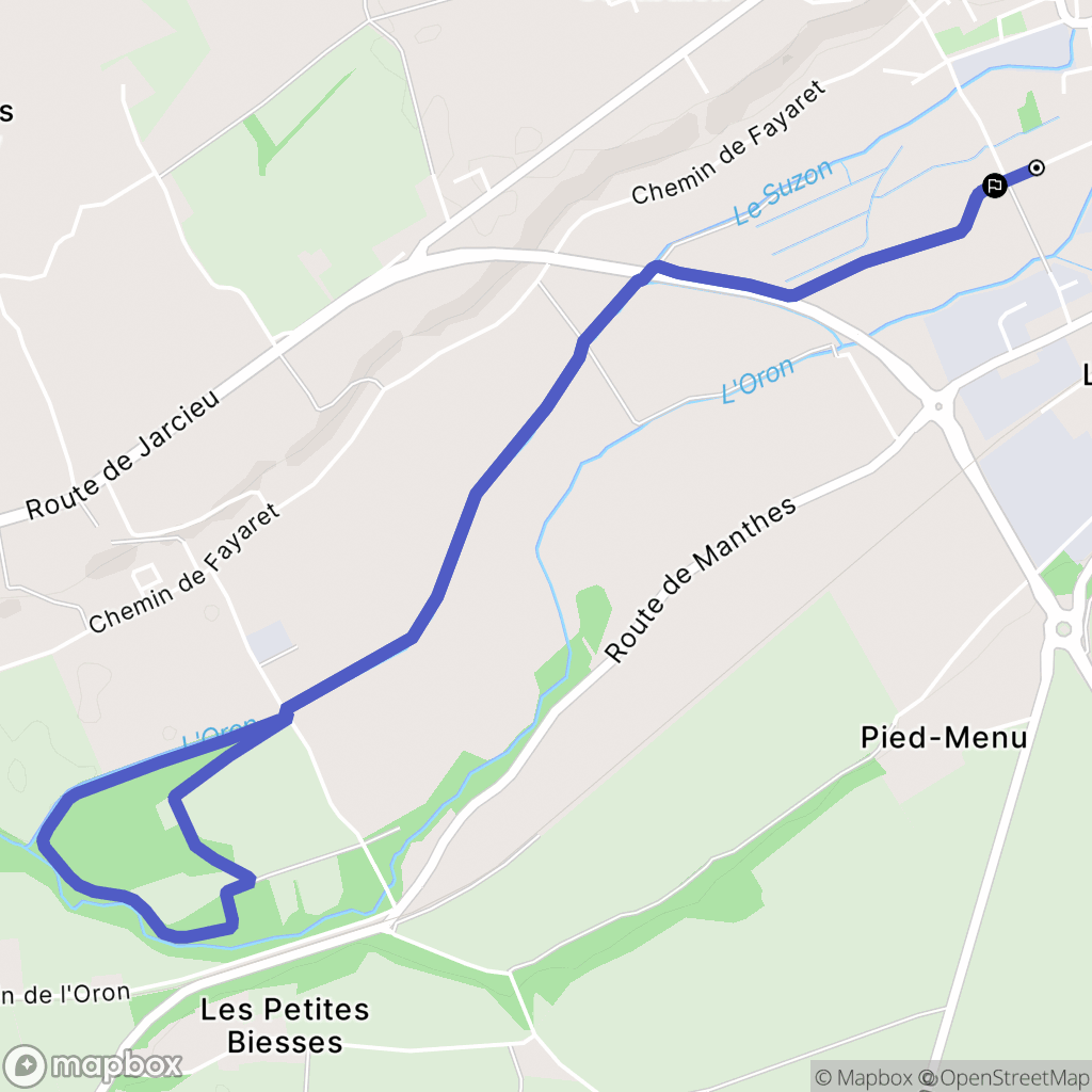 Beaurepaire : carte du parcours de randonnée - France