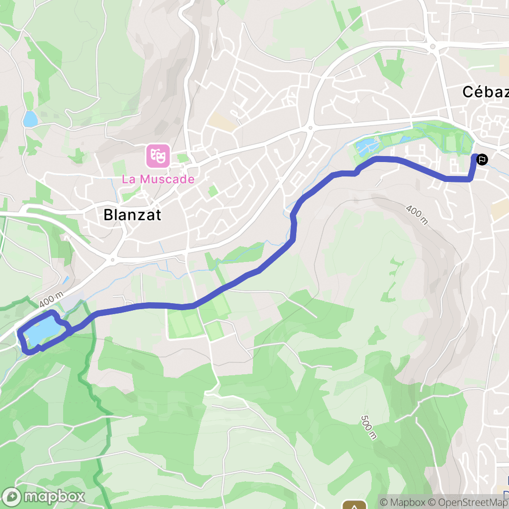 Cébazat : carte du parcours de randonnée - France