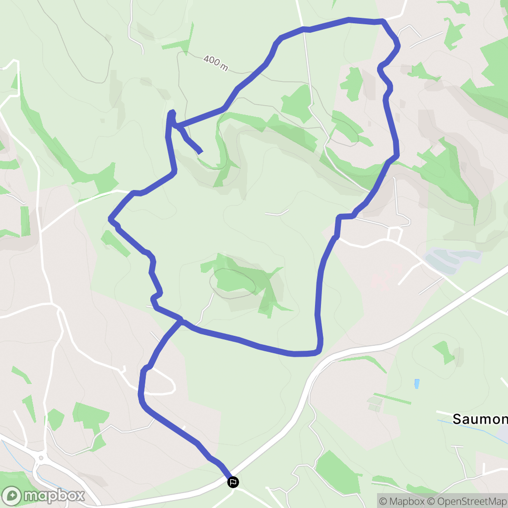 Villefranche-de-Rouergue : carte du parcours de randonnée - France