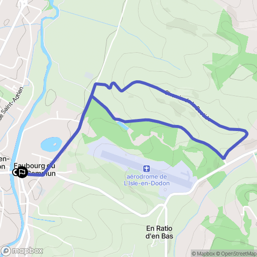 L'Isle-en-Dodon : carte du parcours de randonnée - France