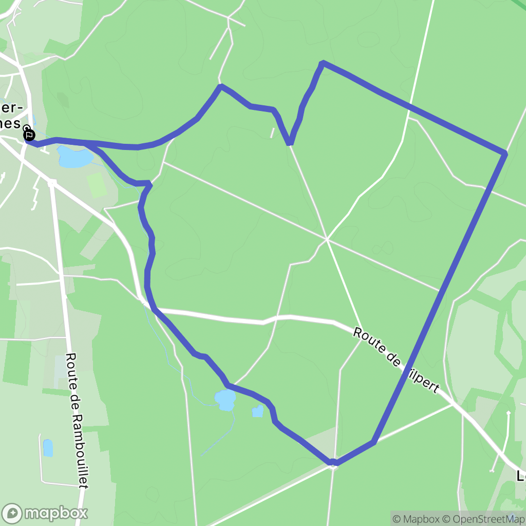Saint-Léger-en-Yvelines : carte du parcours de randonnée - France