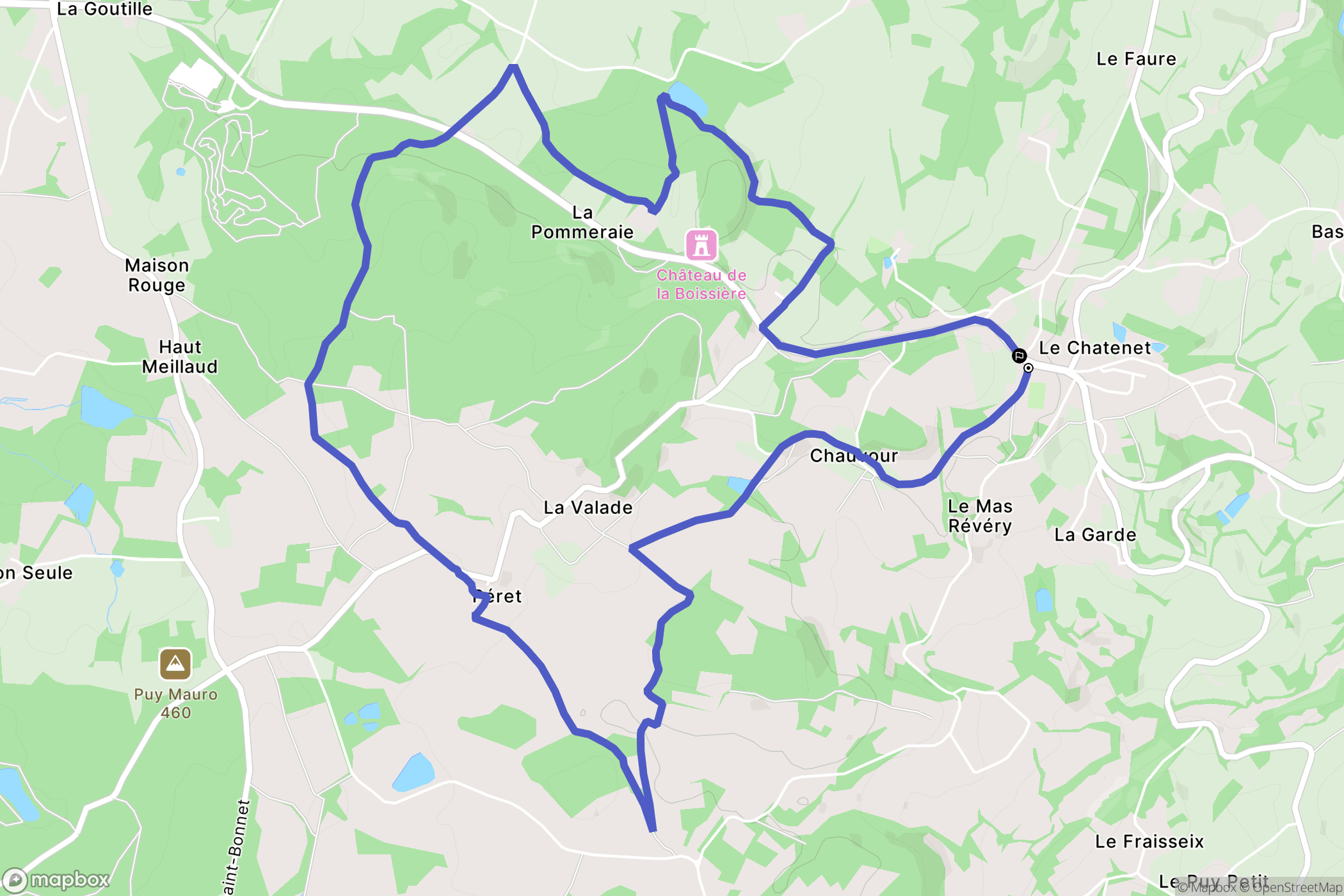 Saint-Denis-des-Murs : carte du parcours de randonnée - France
