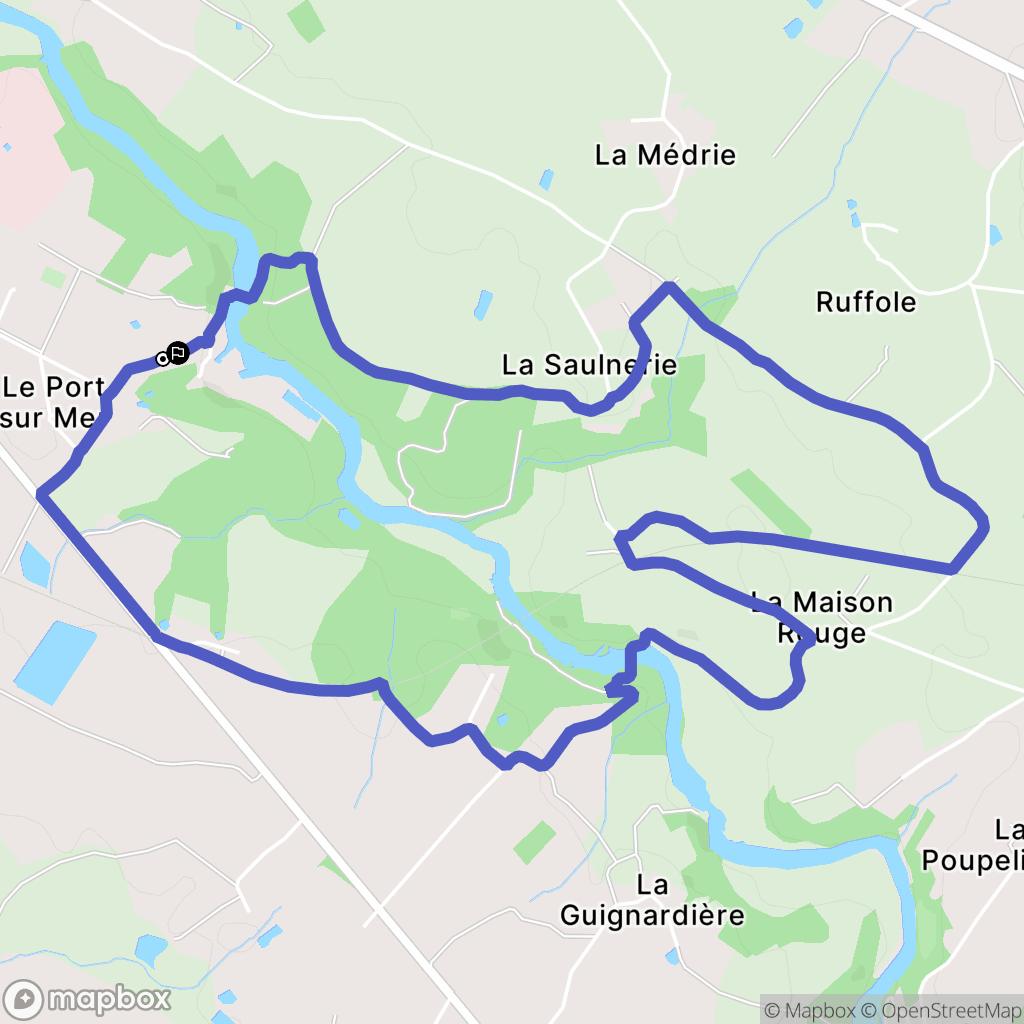 Cugand : carte du parcours de randonnée - France