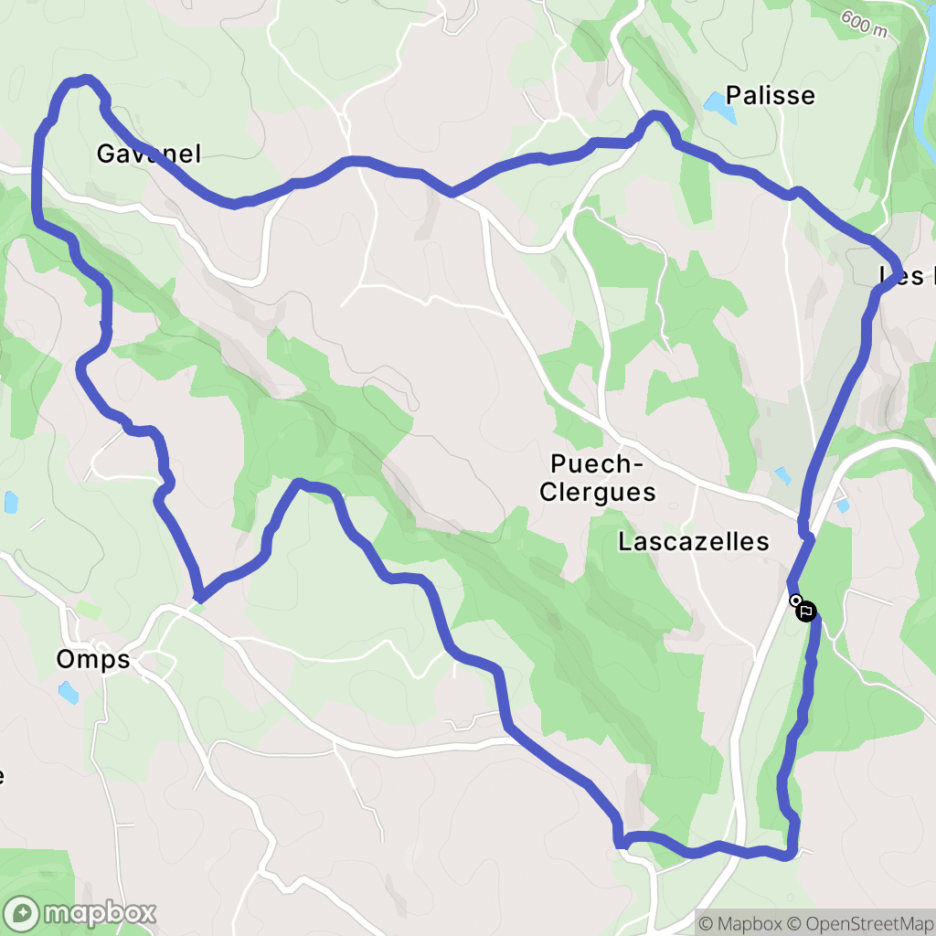 Saint-Mamet-la-Salvetat : carte du parcours de randonnée - France