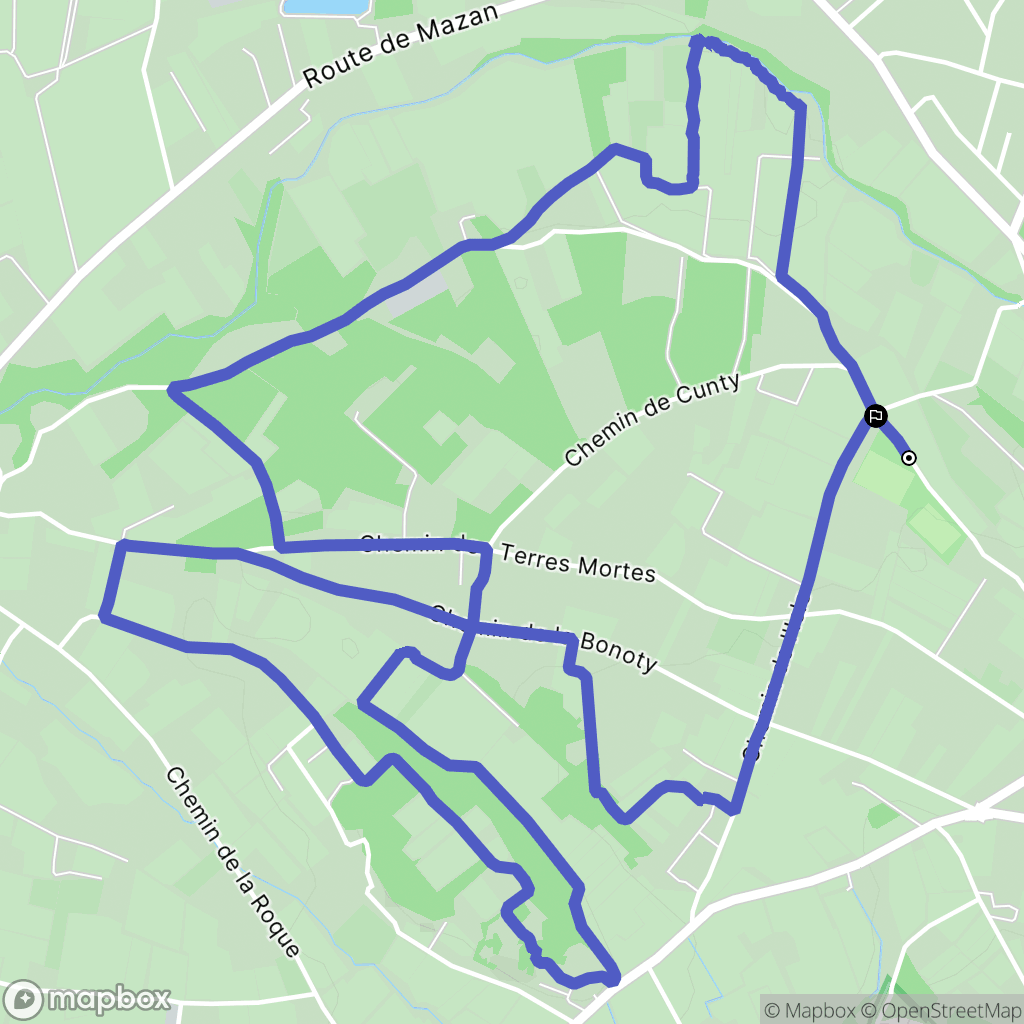 Pernes-les-Fontaines : carte du parcours de randonnée - France