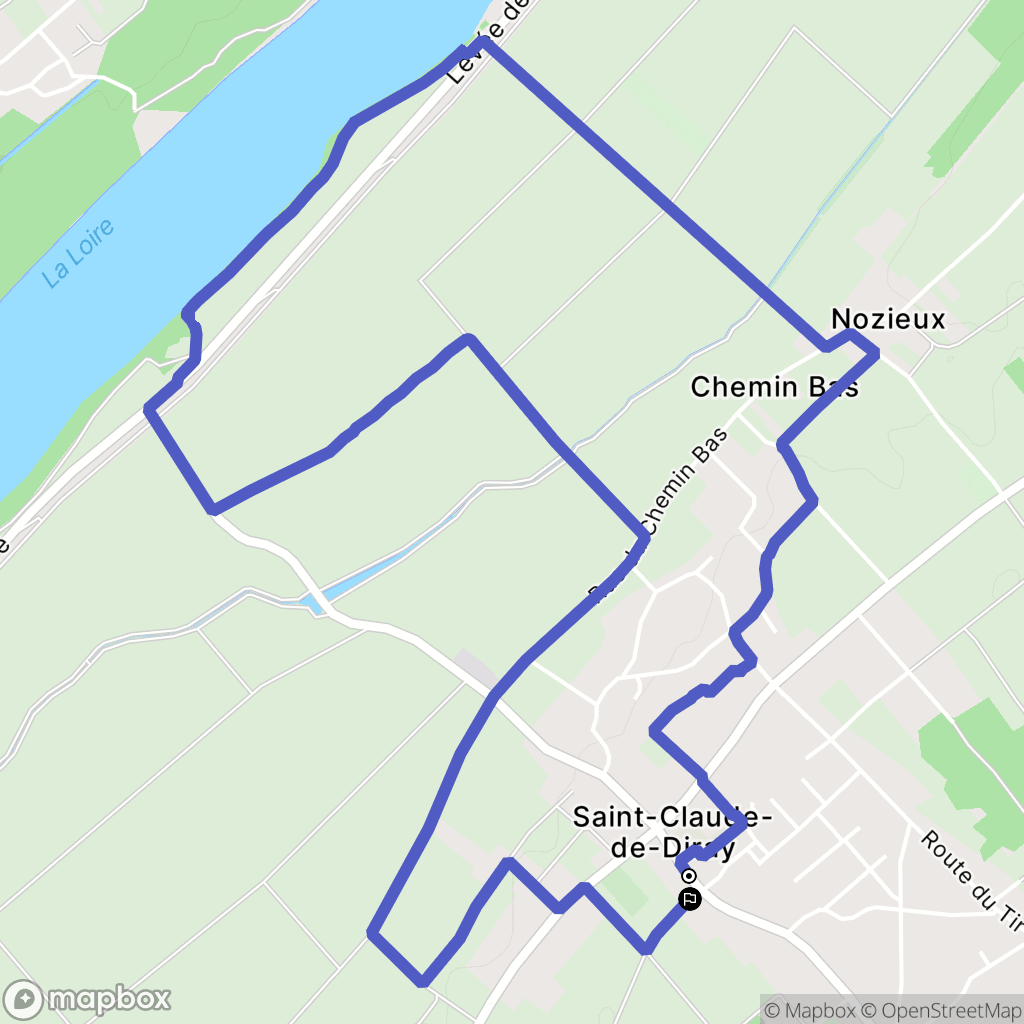 Saint-Claude-de-Diray : carte du parcours de randonnée - France