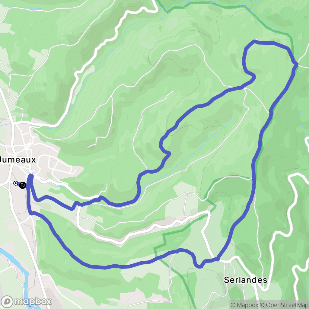 Jumeaux : carte du parcours de randonnée - France
