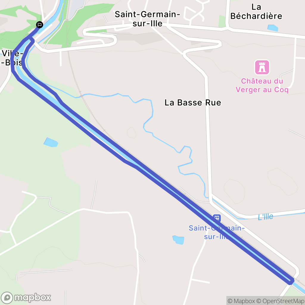 Saint-Germain-sur-Ille : carte du parcours de randonnée - France