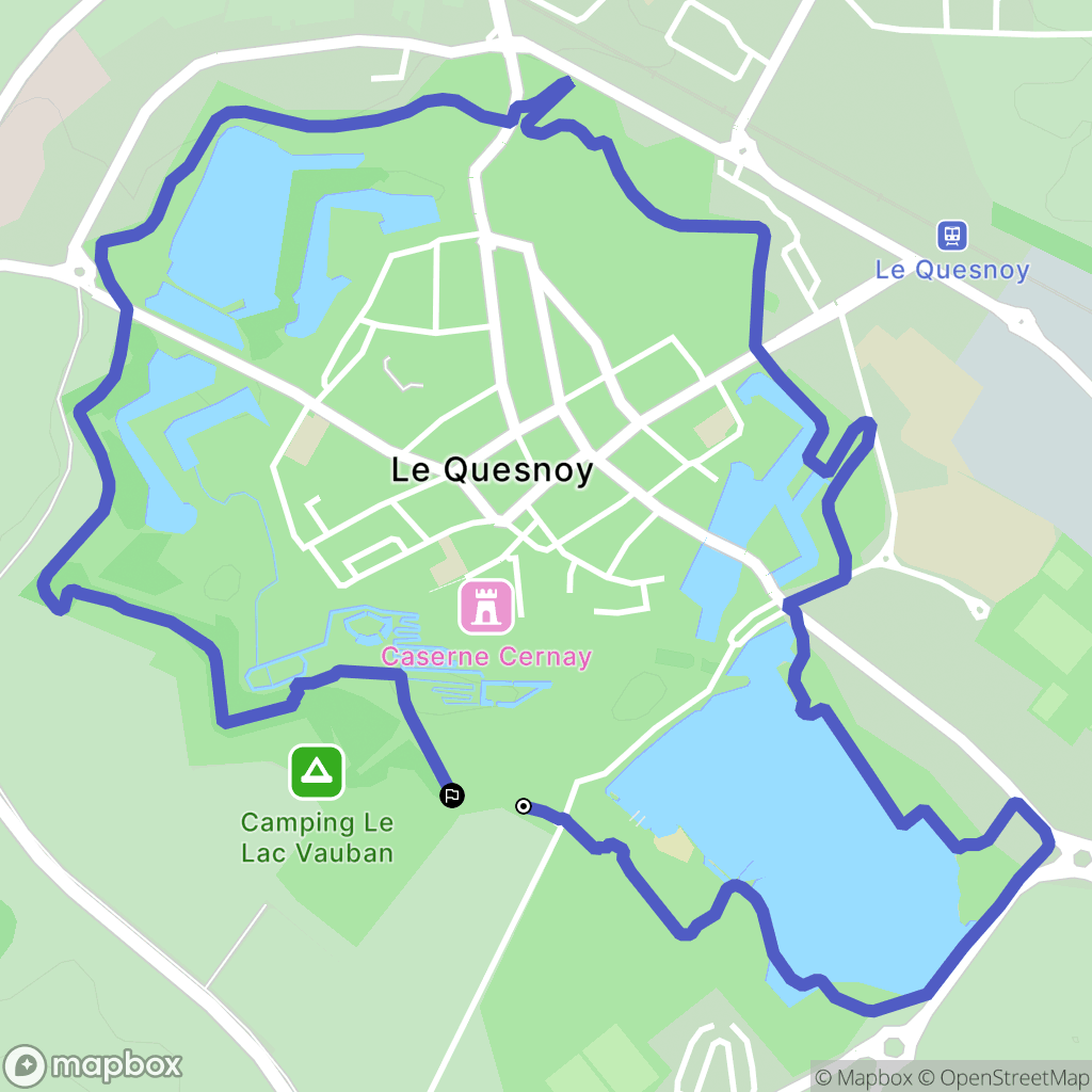 Le Quesnoy : carte du parcours de randonnée - France