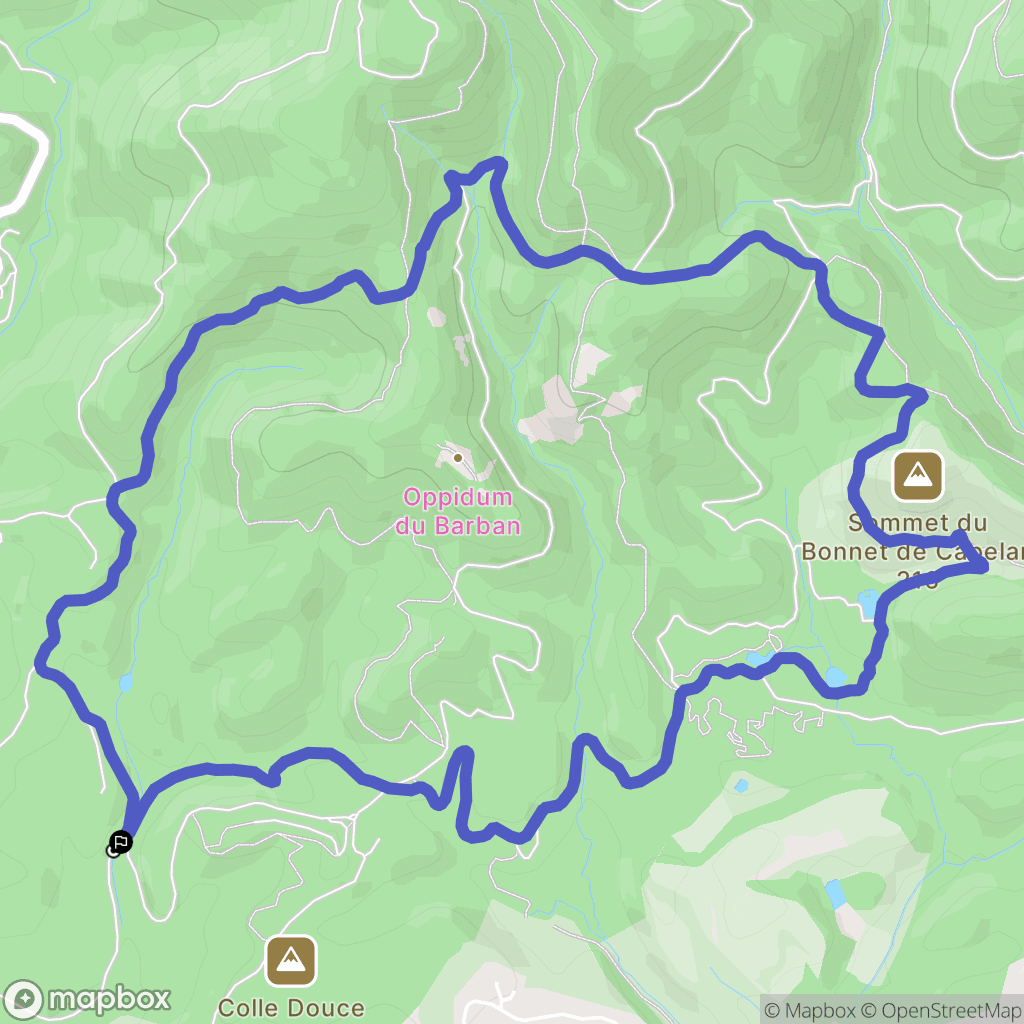 Fréjus : carte du parcours de randonnée - France