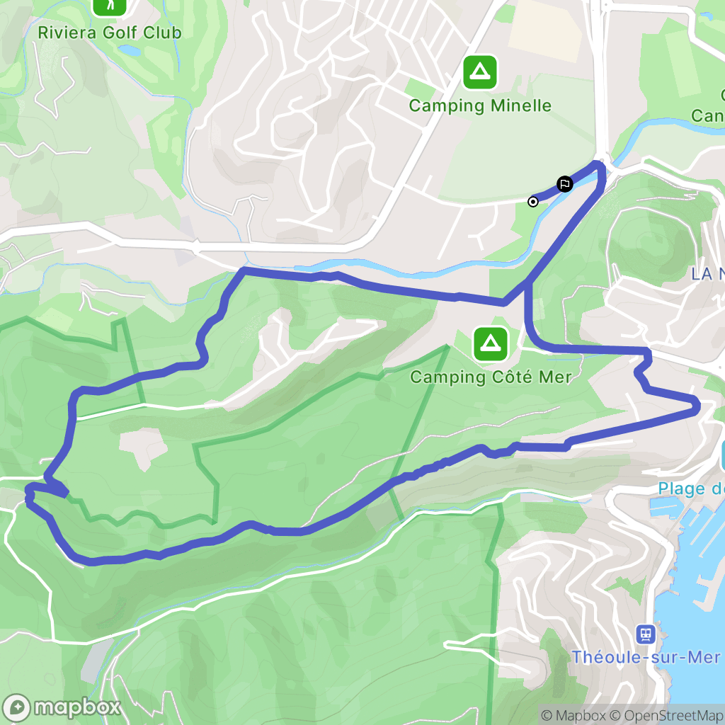 Mandelieu-la-Napoule : carte du parcours de randonnée - France