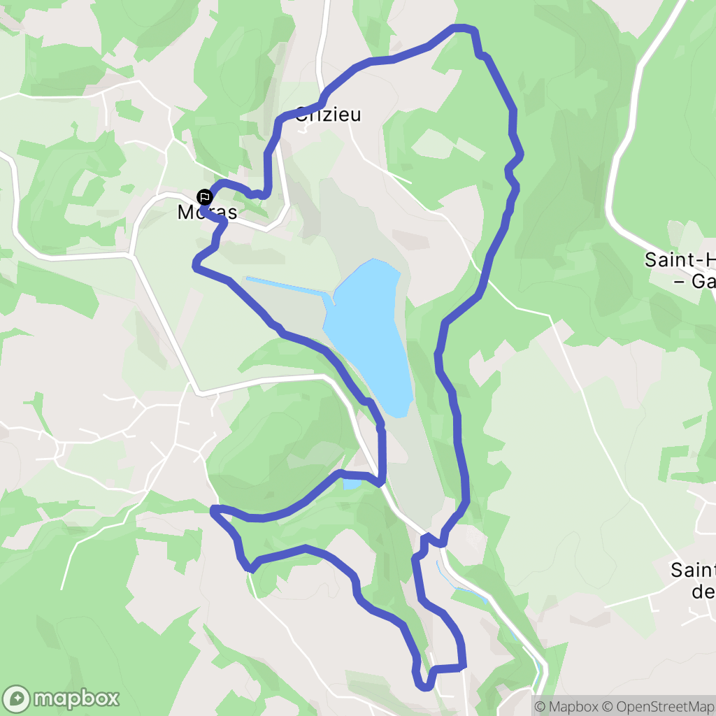 Moras : carte du parcours de randonnée - France