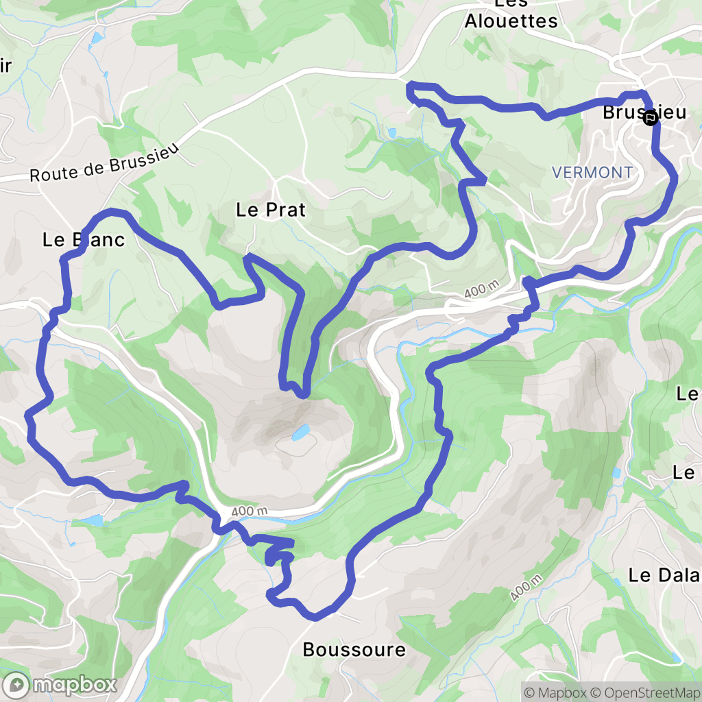 Brussieu : carte du parcours de randonnée - France