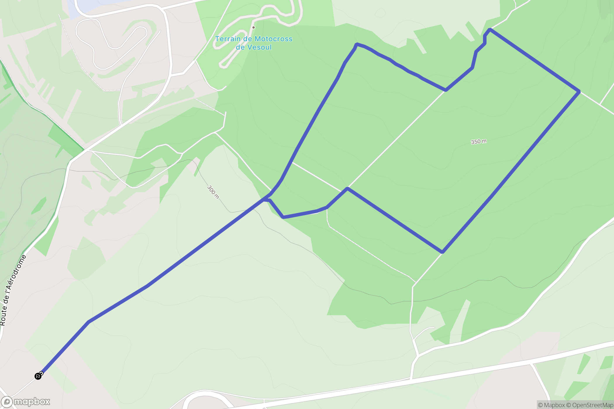 Frotey-lès-Vesoul : carte du parcours de randonnée - France