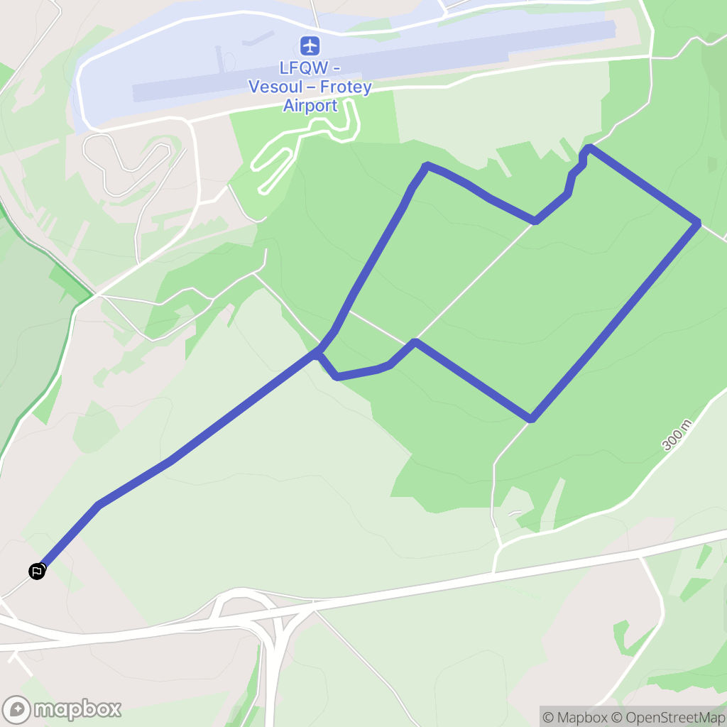 Frotey-lès-Vesoul : carte du parcours de randonnée - France