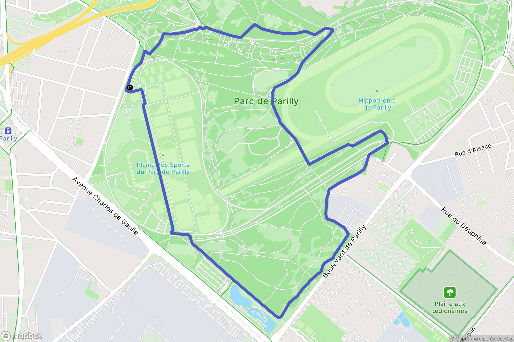 Vénissieux : carte du parcours de randonnée - France