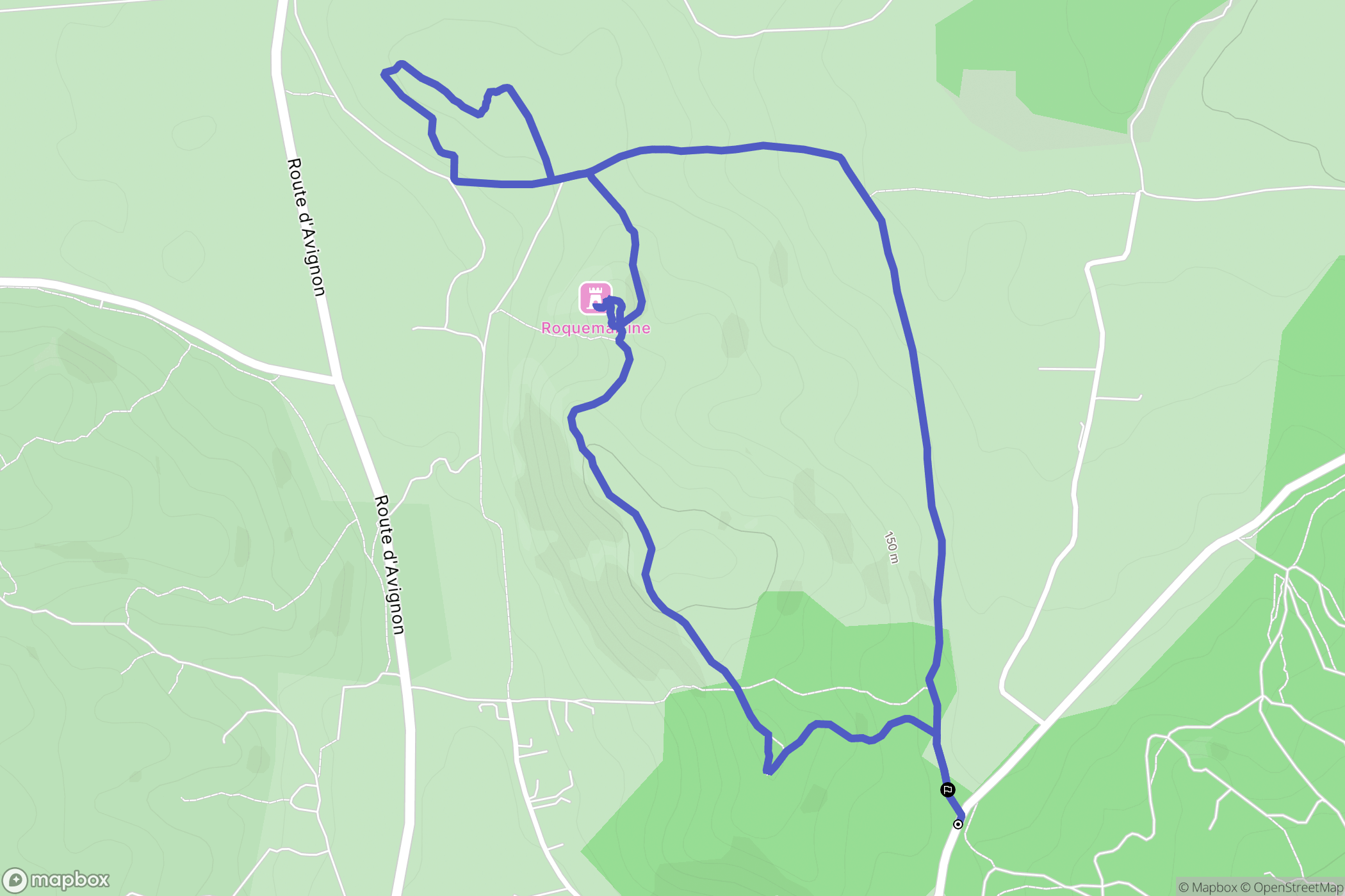 Eyguières : carte du parcours de randonnée - France