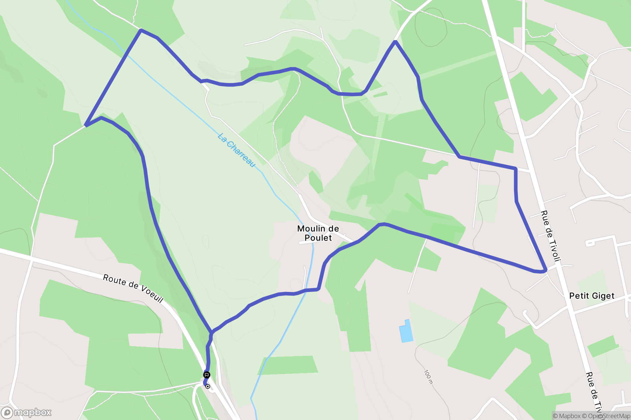 La Couronne : carte du parcours de randonnée - France