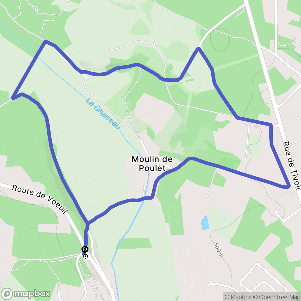 La Couronne : carte du parcours de randonnée - France