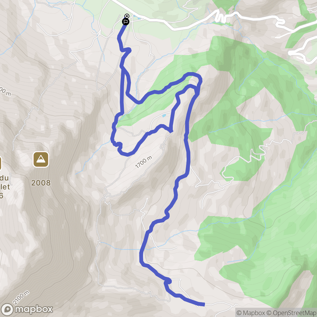 La Clusaz : carte du parcours de randonnée - France