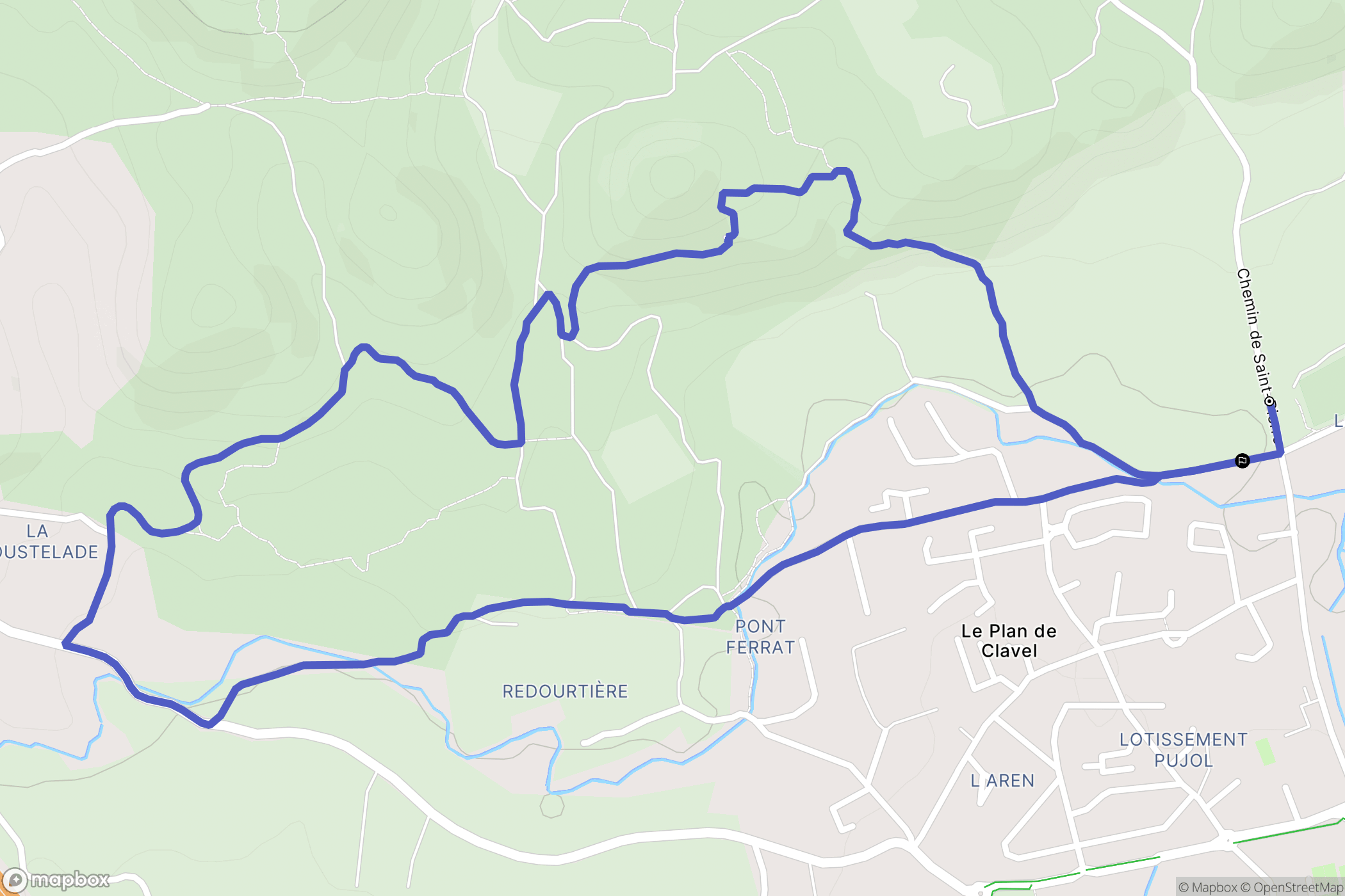 Pélissanne : carte du parcours de randonnée - France