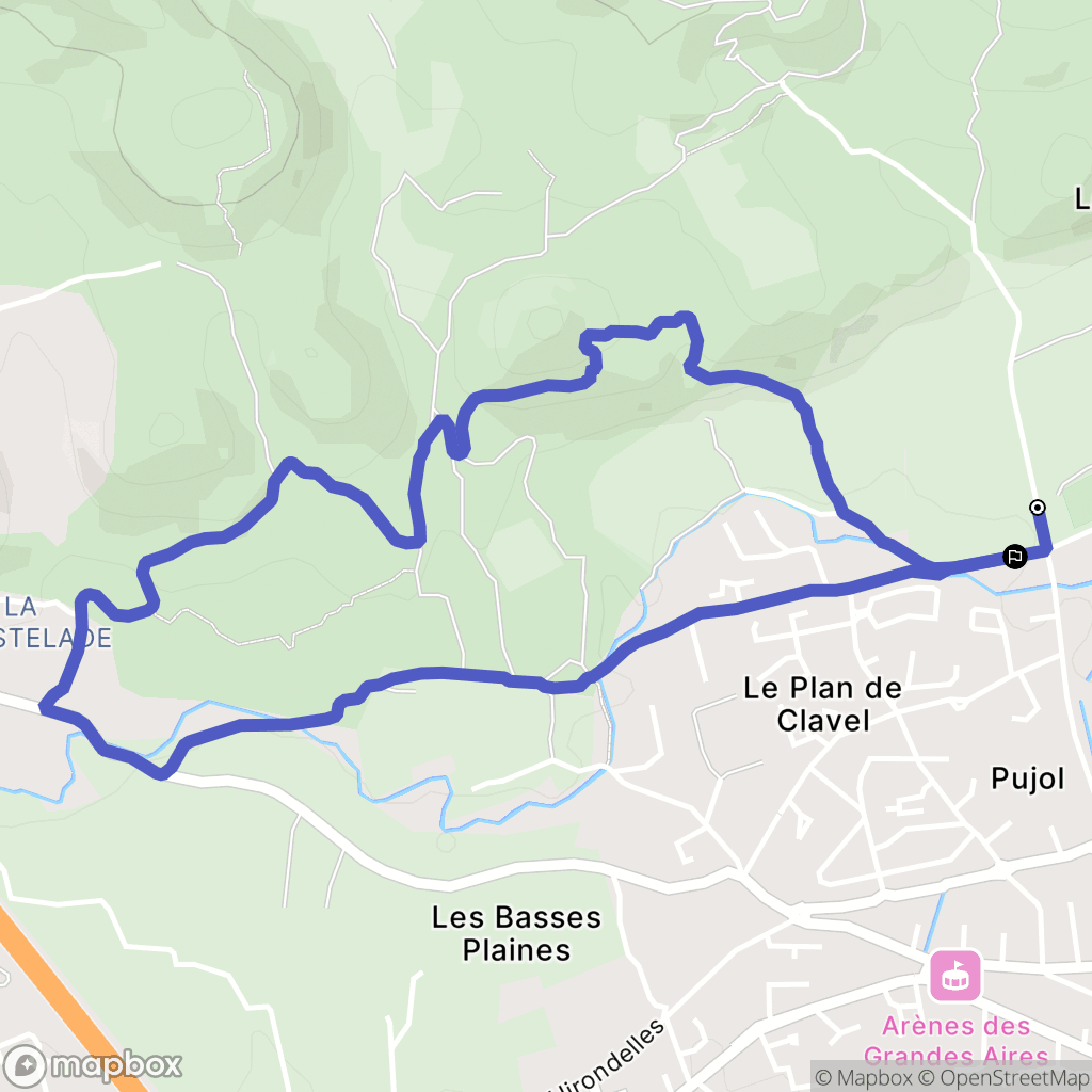 Pélissanne : carte du parcours de randonnée - France