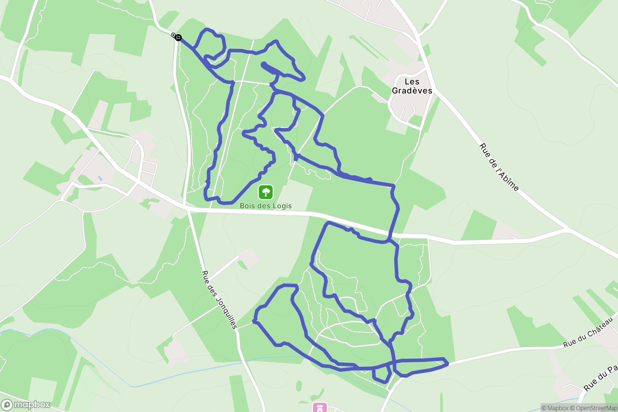 Nieul-lès-Saintes : carte du parcours de randonnée - France