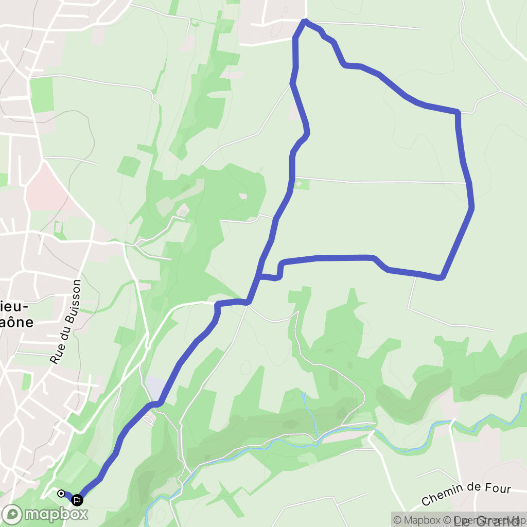 Fleurieu-sur-Saône : carte du parcours de randonnée - France