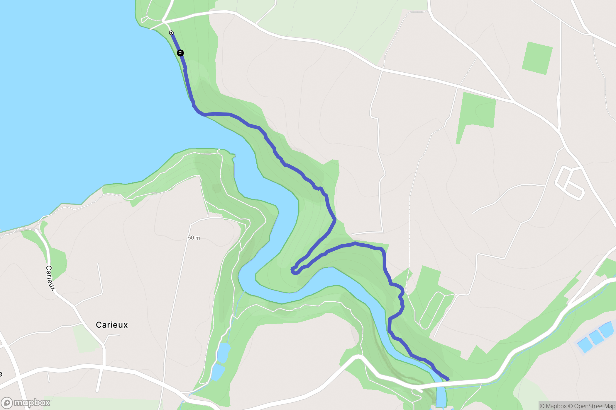 Lamballe-Armor : carte du parcours de randonnée - France