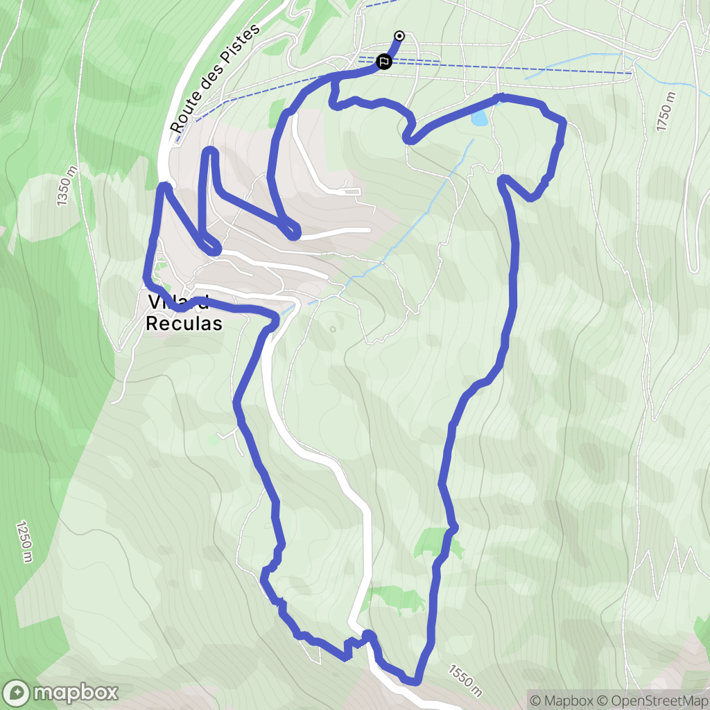 Villard-Reculas : carte du parcours de randonnée - France