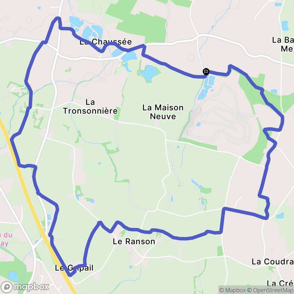 Vignoc : carte du parcours de randonnée - France