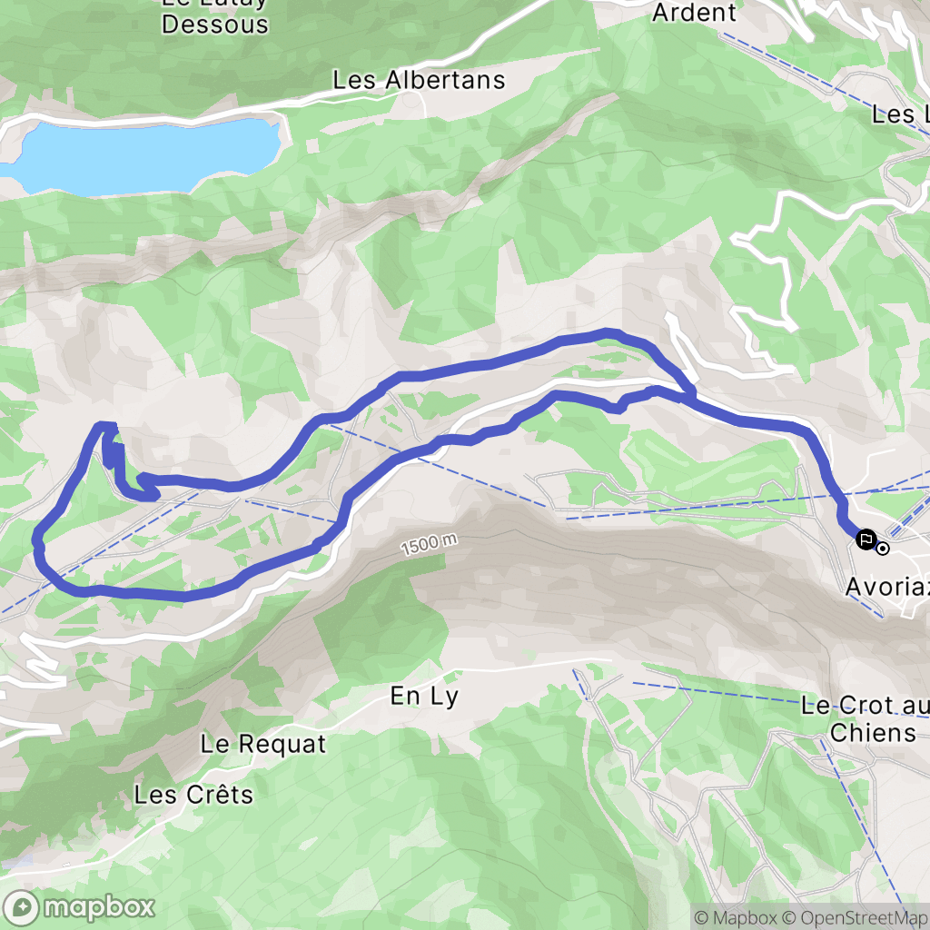 Morzine : carte du parcours de randonnée - France