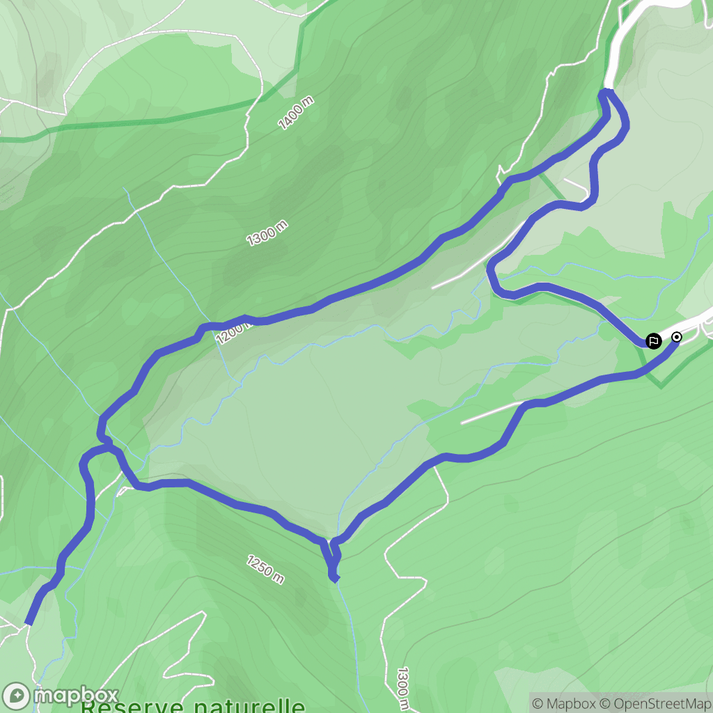 Chambon-sur-Lac : carte du parcours de randonnée - France
