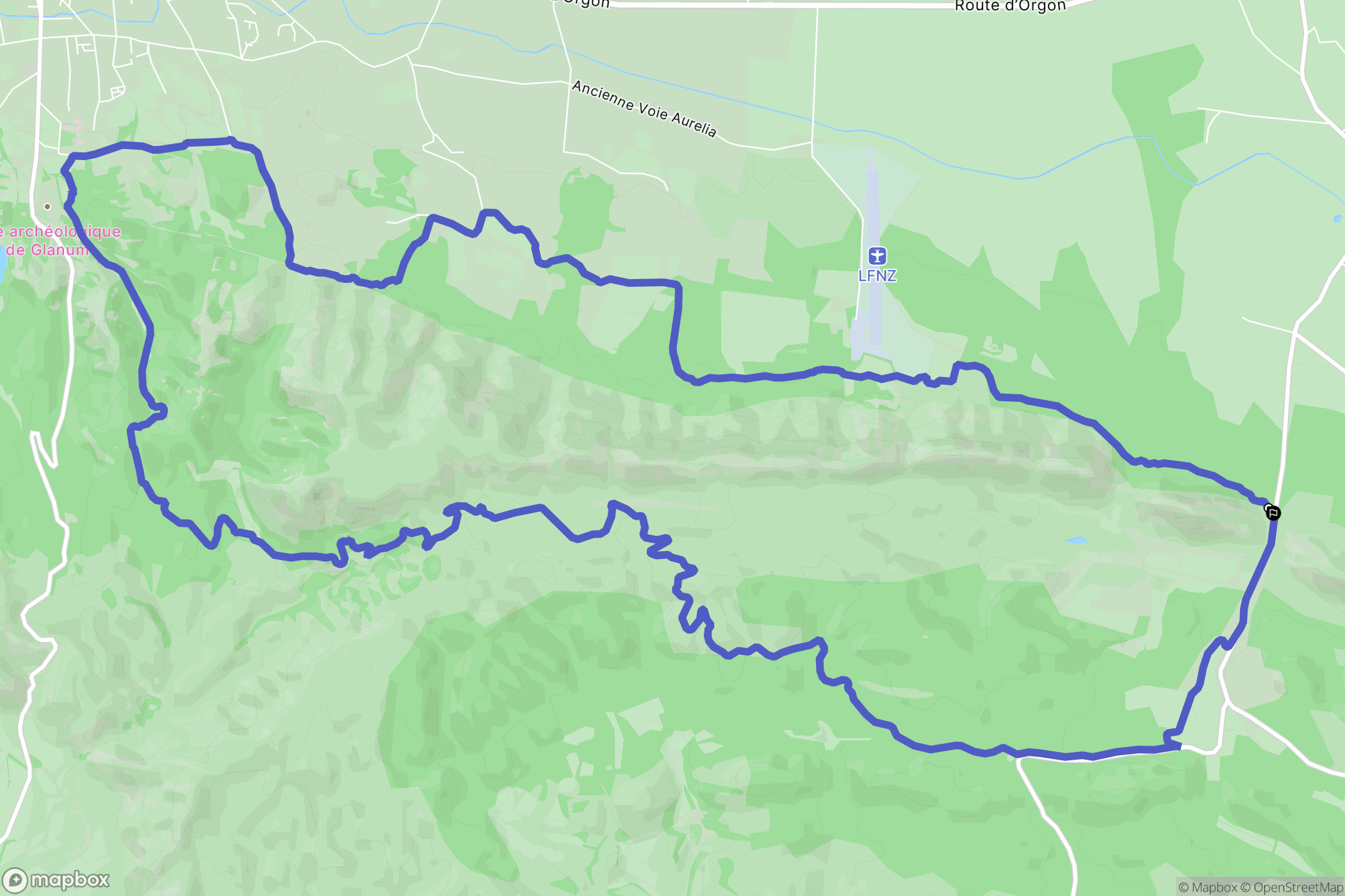 Saint-Rémy-de-Provence : carte du parcours de randonnée - France