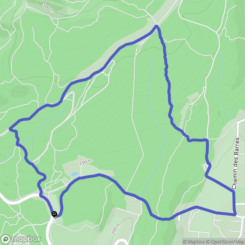 Lagnes : carte du parcours de randonnée - France