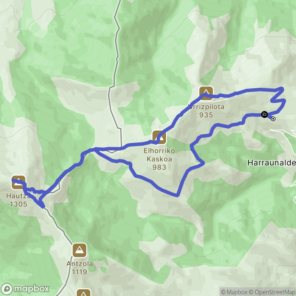Saint-Étienne-de-Baïgorry : carte du parcours de randonnée - France