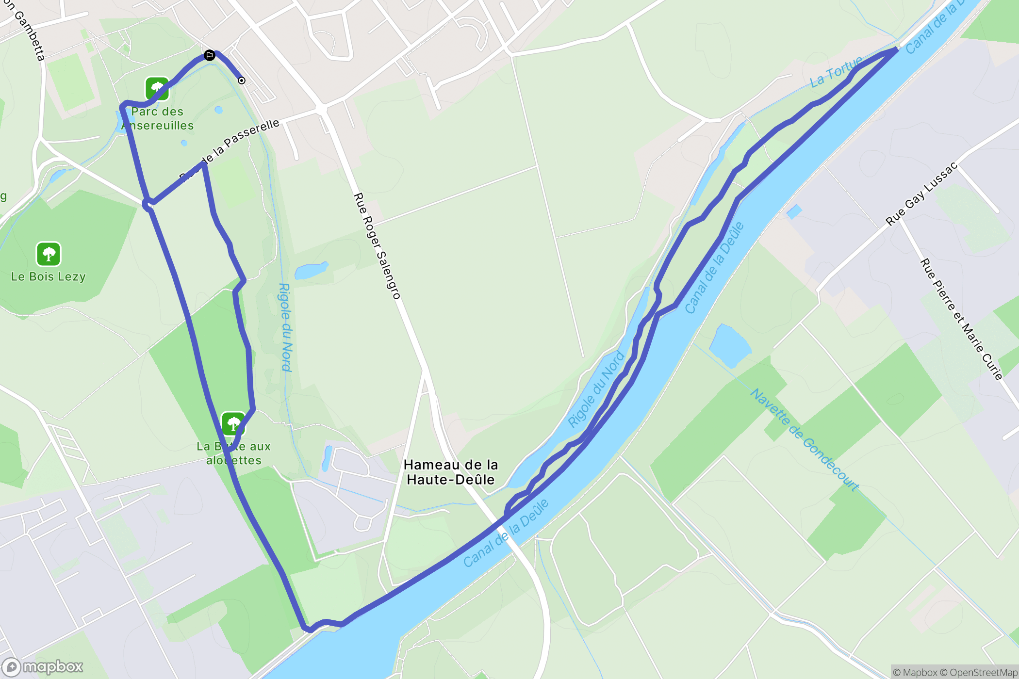 Wavrin : carte du parcours de randonnée - France