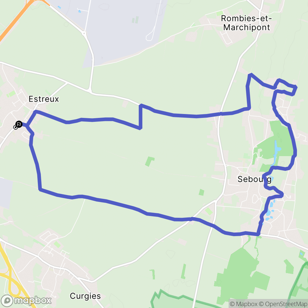 Estreux : carte du parcours de randonnée - France