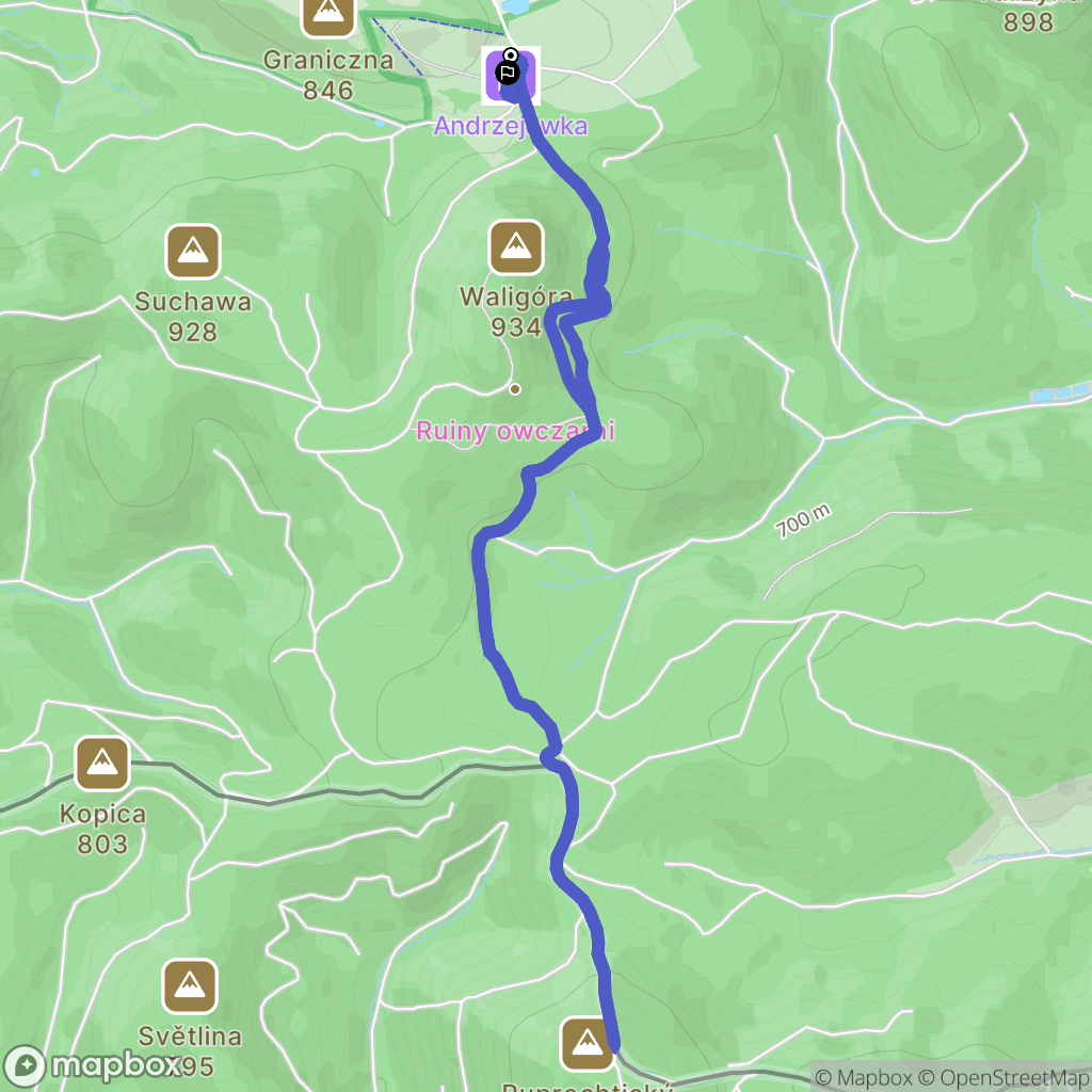 Rybnica Leśna: mapa trasy - Poland