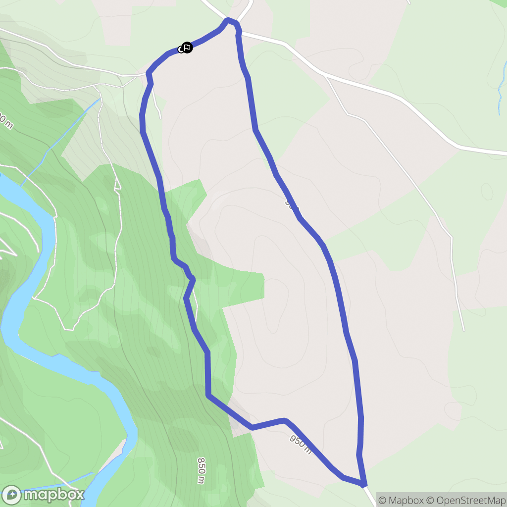 Saint-Martin-de-Fugères : carte du parcours de randonnée - France