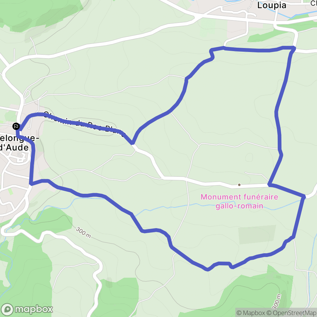 Villelongue-d'Aude : carte du parcours de randonnée - France