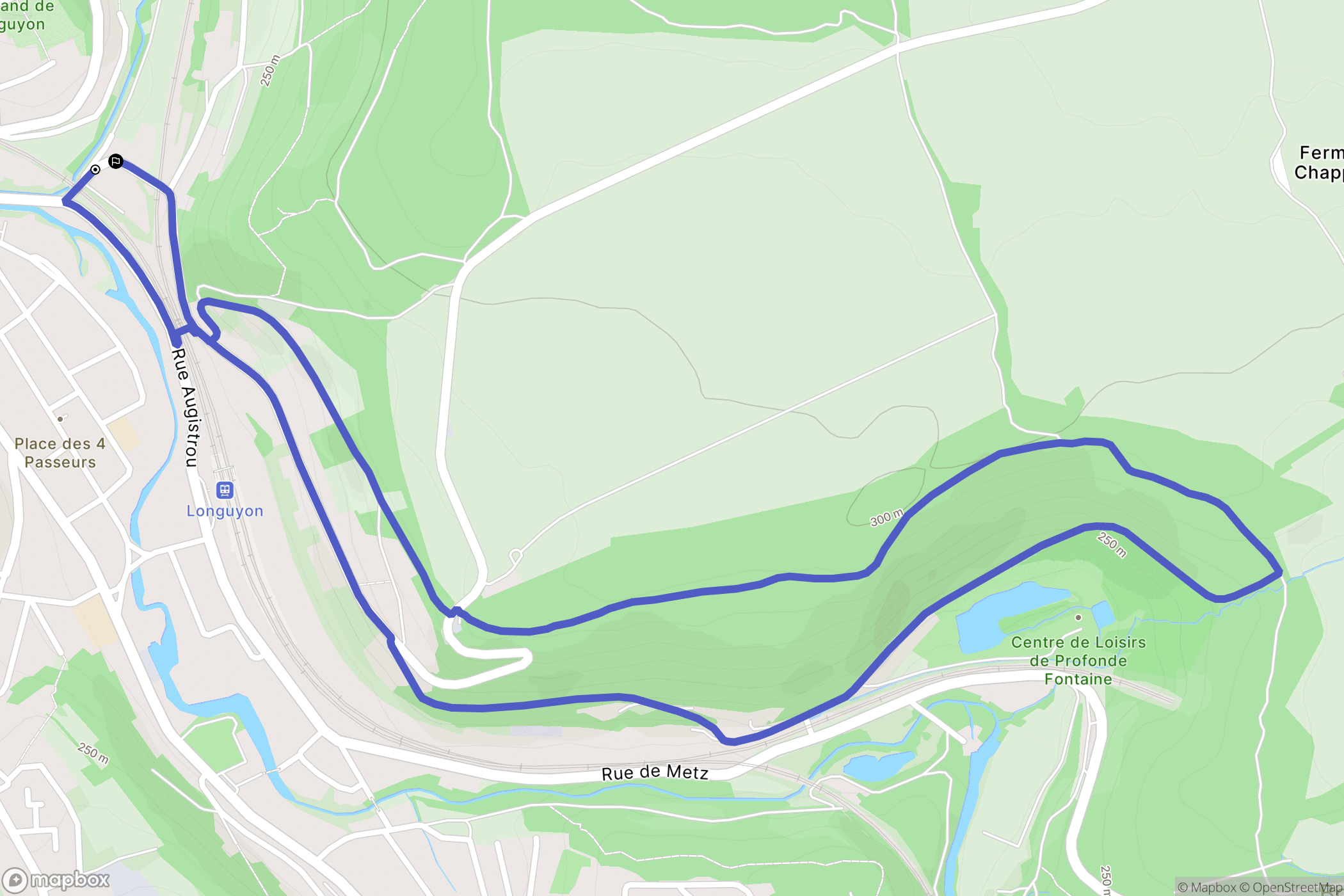 Longuyon : carte du parcours de randonnée - France