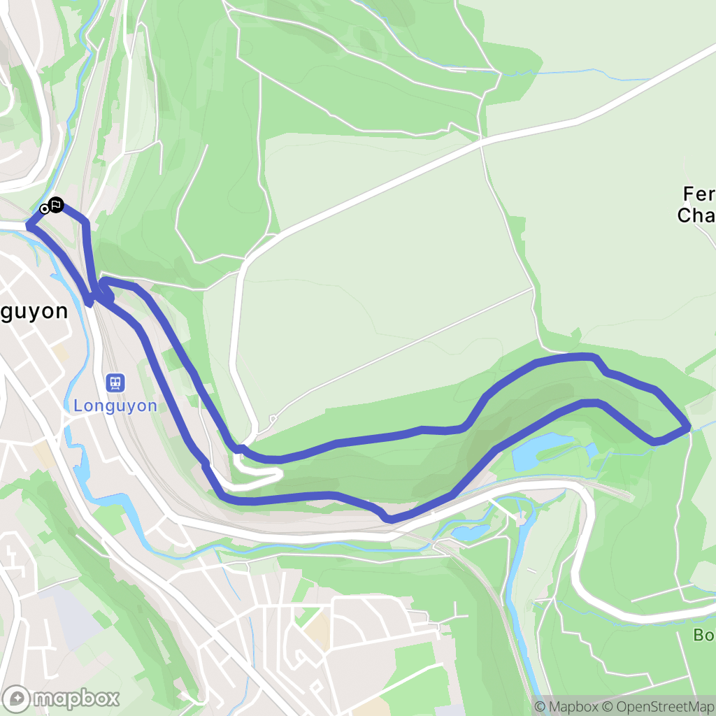 Longuyon : carte du parcours de randonnée - France