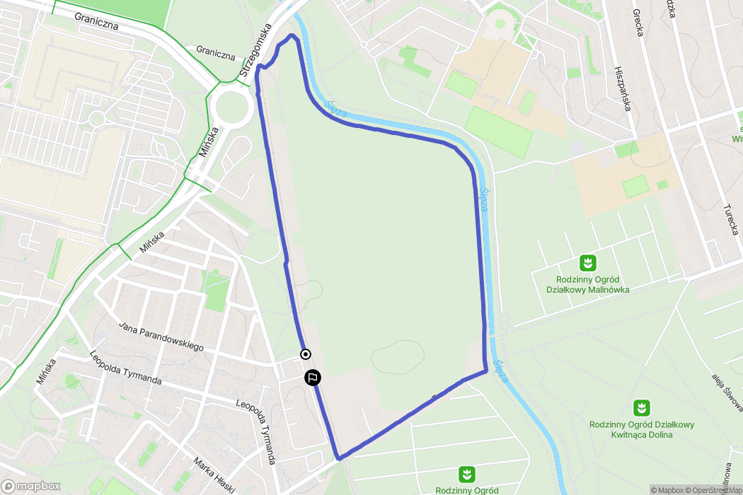 Wrocław: mapa trasy - Poland
