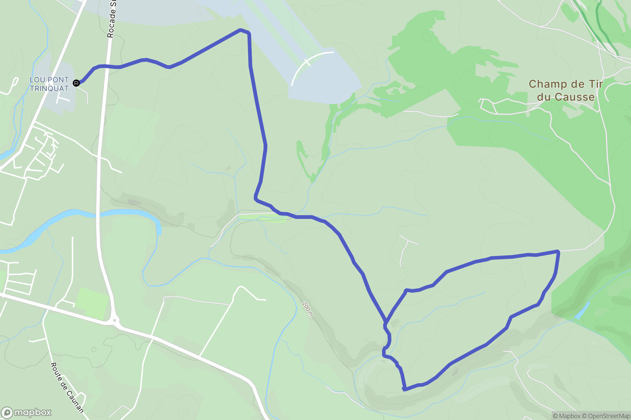 Labruguière : carte du parcours de randonnée - France