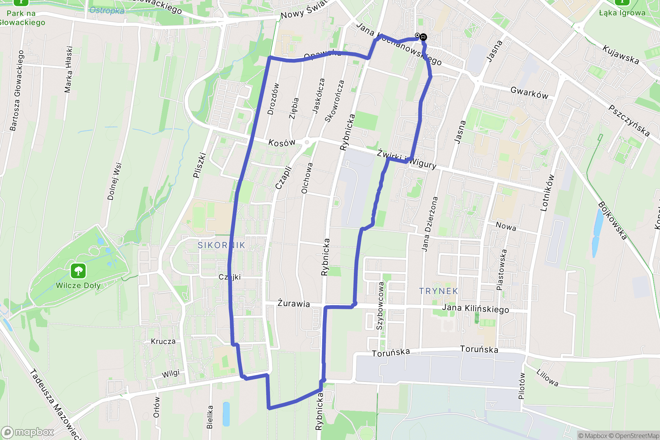 Gliwice: mapa trasy - Poland