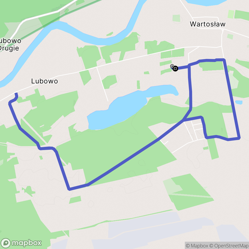 Wartosław: mapa trasy - Poland